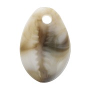 Pendentif coquillage cauri en acétate de cellulose 12x18 mm Beige / Marron x1|raw }}