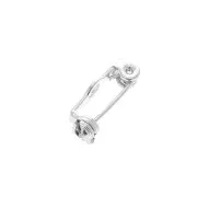 Support de broche pour la création de bijoux fantaisie 14.5 mm - Placage Argent fin x1