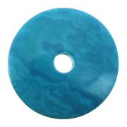 Rondelle / Disque plat en Tagua 20 mm Bleu Turquoise x1|raw }}