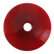 Rondelle - Disque plat en Tagua 20 mm - Rouge x1|raw }}