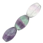Perles olive 12x8 mm pierre gemme Fluorite x5|raw }}