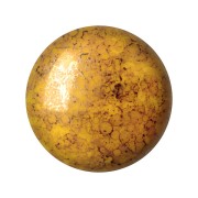 Cabochon rond en verre par Puca® 18 mm Opaque Jonquil Bronze x 1|raw }}