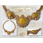 Cabochon rond en verre par Puca® 18 mm Opaque Jonquil Bronze x 1