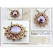 Cabochon rond en verre par Puca® 18 mm Opaque Jonquil Bronze x 1