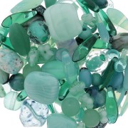 Assortiment de perles de bohème - Green turquoise x50g