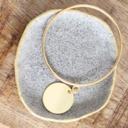 Sequin froissé 25 mm argenté x1