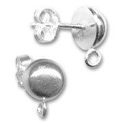 Clous d'oreilles demi-boule 8 mm en Argent 925  x2