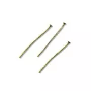 Clous tête plate 25x0.7 mm souple bronze x50