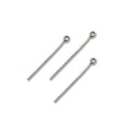 Clous tête ronde 25x0.7 mm souple argenté vieilli x50