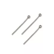 Clous tête ronde 25x0.7 mm souple argenté vieilli x50