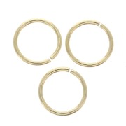 Anneaux ouverts 8x0.76 mm en Gold filled (or laminé)  x10