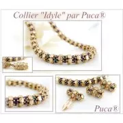 Perles en verre Ilos® par Puca® 5x5 mm Turquoise x10g