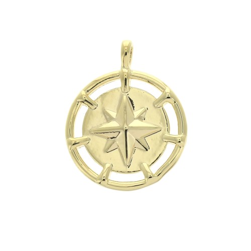 Breloque étoile du nord 16 mm doré x1