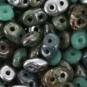 SuperDuo 2,5x5 mm Mix African Turquoise x10g