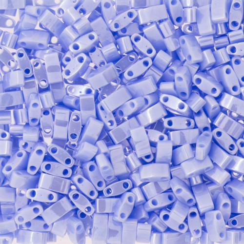 Miyuki Half Tila Beads 5x2.3x1.9 mm  HTL-446 - Opaque Light Periwinkle Luster x10g