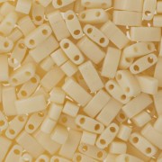 Miyuki Half Tila Beads 5x2.3x1.9 mm  HTL-491 - Ivory Pearl Ceylon Luster x10g