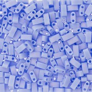 Miyuki Half Tila Beads 5x2.3x1.9mm HTL-494FR -Matte Opaque Lght Periwinkle AB x10g|raw }}