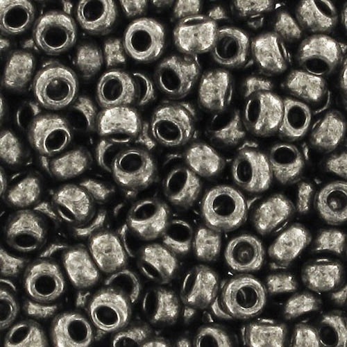 Preciosa Perles rocailles 9/0 2.5 mm - Dark Nickel x250g