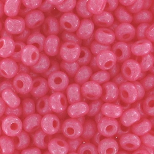 Preciosa Perles rocailles 9/0 2.5 mm - Rose opaque x250g