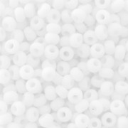 Preciosa Perles rocailles 11/0 2 mm - Blanc Opaque Mat x250g