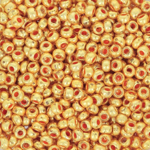 Preciosa Perles rocailles 9/0 2.5 mm - Doré métallique x250g