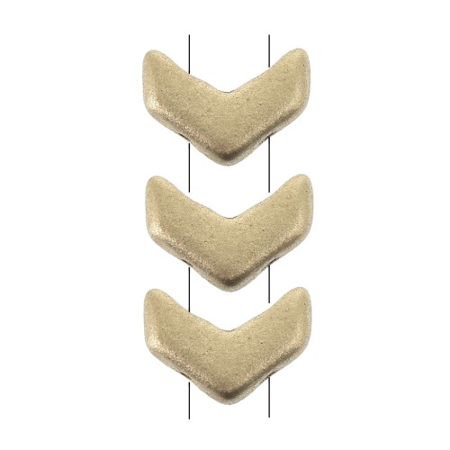 Perles en verre Chevron Beads 10x4 mm Gold Mat x30