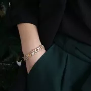 Perles en verre Chevron Beads 10x4 mm Gold Mat x30