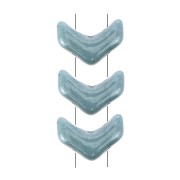 Perles en verre Chevron Beads 10x4 mm Opaque Blue Ceramic Look x30|raw }}
