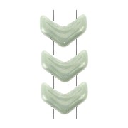 Perles en verre Chevron Beads 10x4 mm Opaque Luster Green x30