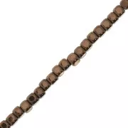 Mini perles cubes imitation hématite 2x2 mm Light Copper x39 cm
