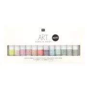 Set de 12 tubes de peinture acrylique de 12 ml - Art par Rico Design - Pastel