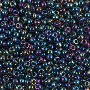 Rocaille Miyuki 15/0 455 - Variegated Blue Iris Metallic x8g