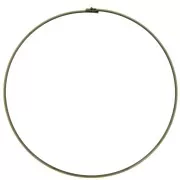 Tour de cou torque rigide plat 3.5 mm - black nickel x13.5 cm