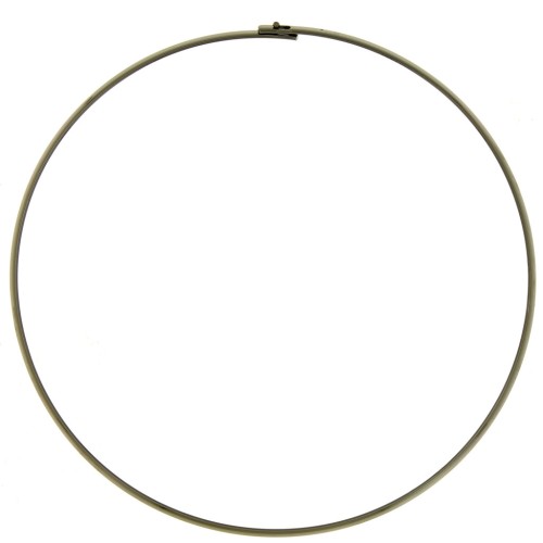 Tour de cou torque rigide plat 3.5 mm - black nickel x13.5 cm