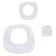 Set de 3 intercalaires carrés asymétriques en plexiglas - Fleurs tropicales