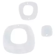 Set de 3 intercalaires carrés asymétriques en plexiglas - Fleurs tropicales