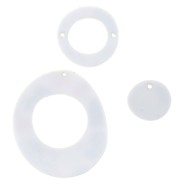 Set de 3 intercalaires arrondis asymétriques en plexiglas - Fleurs Bleues