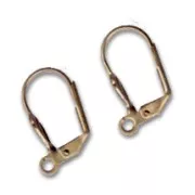 Dormeuses coquillage 18 mm bronze x2