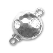 Fermoir strass Crystal 10 mm - Rhodié x1|raw }}