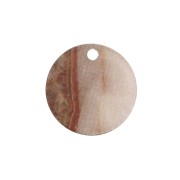 Sequin rond en plexiglas 19 mm effet marbré Beige x1