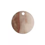 Sequin rond en plexiglas 19 mm effet marbré Beige x1