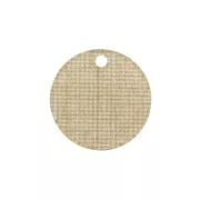 Sequin rond en plexiglas 19 mm effet toile de jute beige x1
