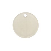 Sequin rond en plexiglas 19 mm effet toile de jute beige x1