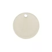 Sequin rond en plexiglas 19 mm effet toile de jute beige x1
