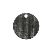Sequin rond en plexiglas 19 mm effet toile de jute noir x1