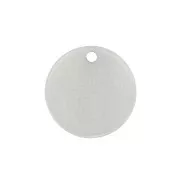 Sequin rond en plexiglas 19 mm effet toile de jute noir x1