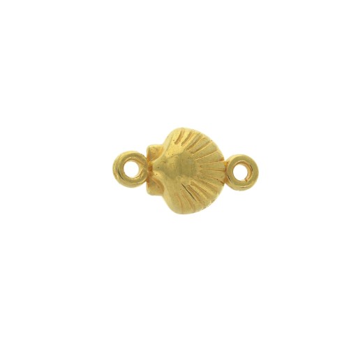 Intercalaire coquillage 2 anneaux 15x8.5 mm Doré à l'or fin x1