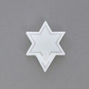 Moule silicone shaker en 2 parties - forme étoile de David - résine