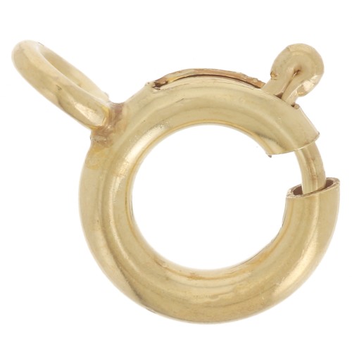 Fermoirs à ressort avec anneau fermé 8 mm Gold filled (or laminé)  x1