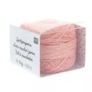 Fil 100 % coton à crocheter - Rico Design - spécial dentelle - Rose x 5g